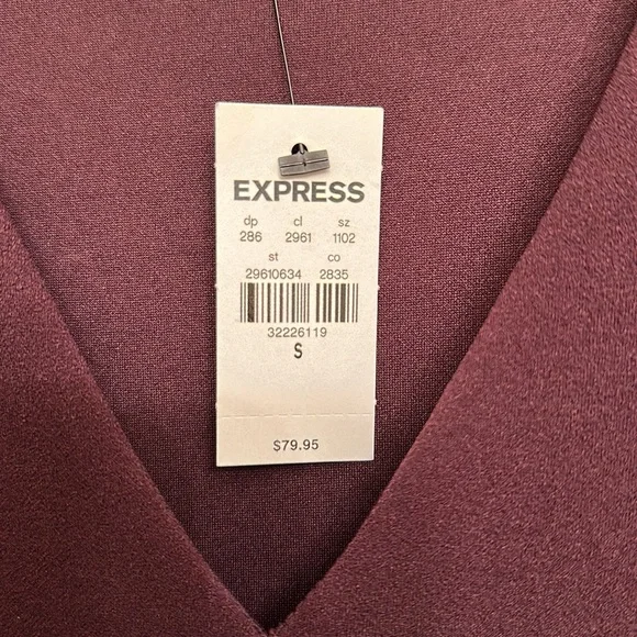 Express Maroon Top Size Small - Picture 3 of 3